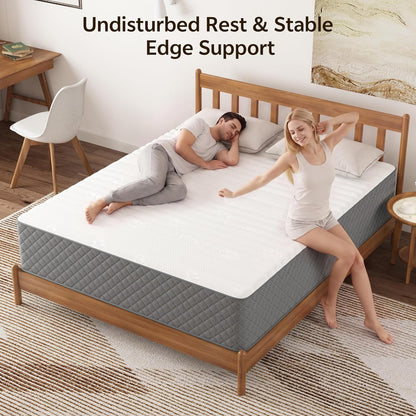 Full Mattress, 12 Inch Cooling-Gel Memory Foam and Pocket Spring Hybrid Mattress, Full Size Mattress in a Box, Certipur-Us Certified, Medium Firm, Double Mattress | Pocket Springs, Motion Isolation, Pressure Relief, Certipur-Us Certified, in a Box, Medium Firm5