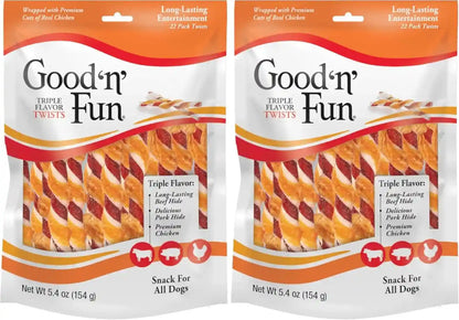 Good 'N' Fun Twists Long-Lasting Dog Treat, with Real Proteins, Beef Hide and Premium Chicken, Supports Dental Health, Mental Stimulation, 70 Count17