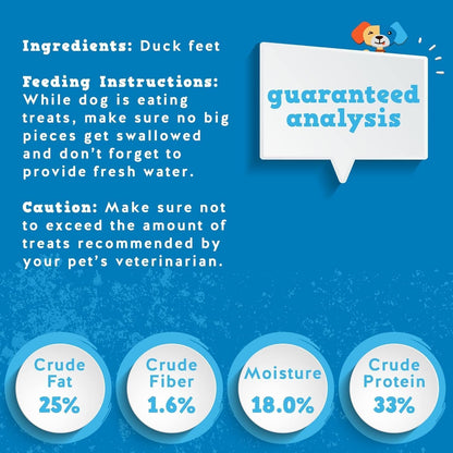Jack&Pup Duck Feet for Dogs – All Natural Dog Chews, Single Ingredient Dehydrated Duck Feet Dog Treats – Great for Small & Medium Dogs (20 Count) Great Alternative to Chicken Feet3