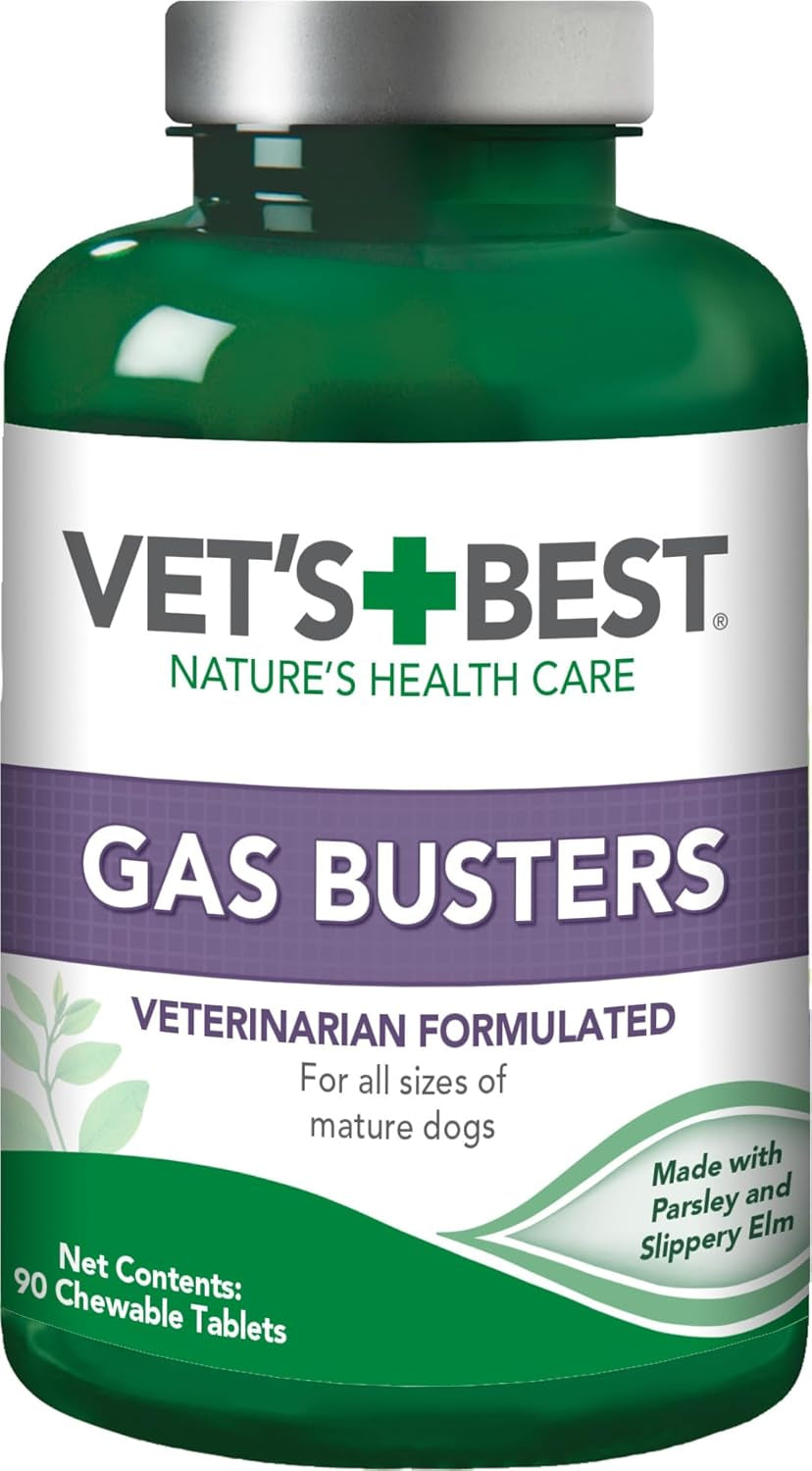 vets-best-gas-busters-digestive-support-tablets-for-dogs-90-count-helps-relieve-gas-bloating-constipation-supports-healthy-digestion-chewable-daily-digestive-aid-for-dogs