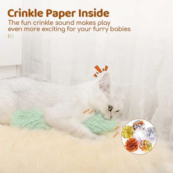 Potaroma Cat Toys Pillows, 3 Pack, Catnip Inside, Indoor Interactive Fun | Crinkle Sound, Soft Durable, Kitten Kicker, Promotes Kitty Exercise4