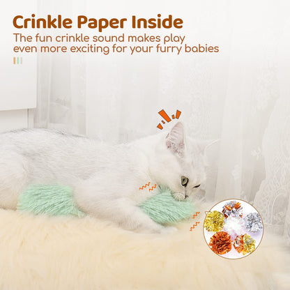 Potaroma Cat Toys Pillows, 3 Pack, Catnip Inside, Indoor Interactive Fun | Crinkle Sound, Soft Durable, Kitten Kicker, Promotes Kitty Exercise4