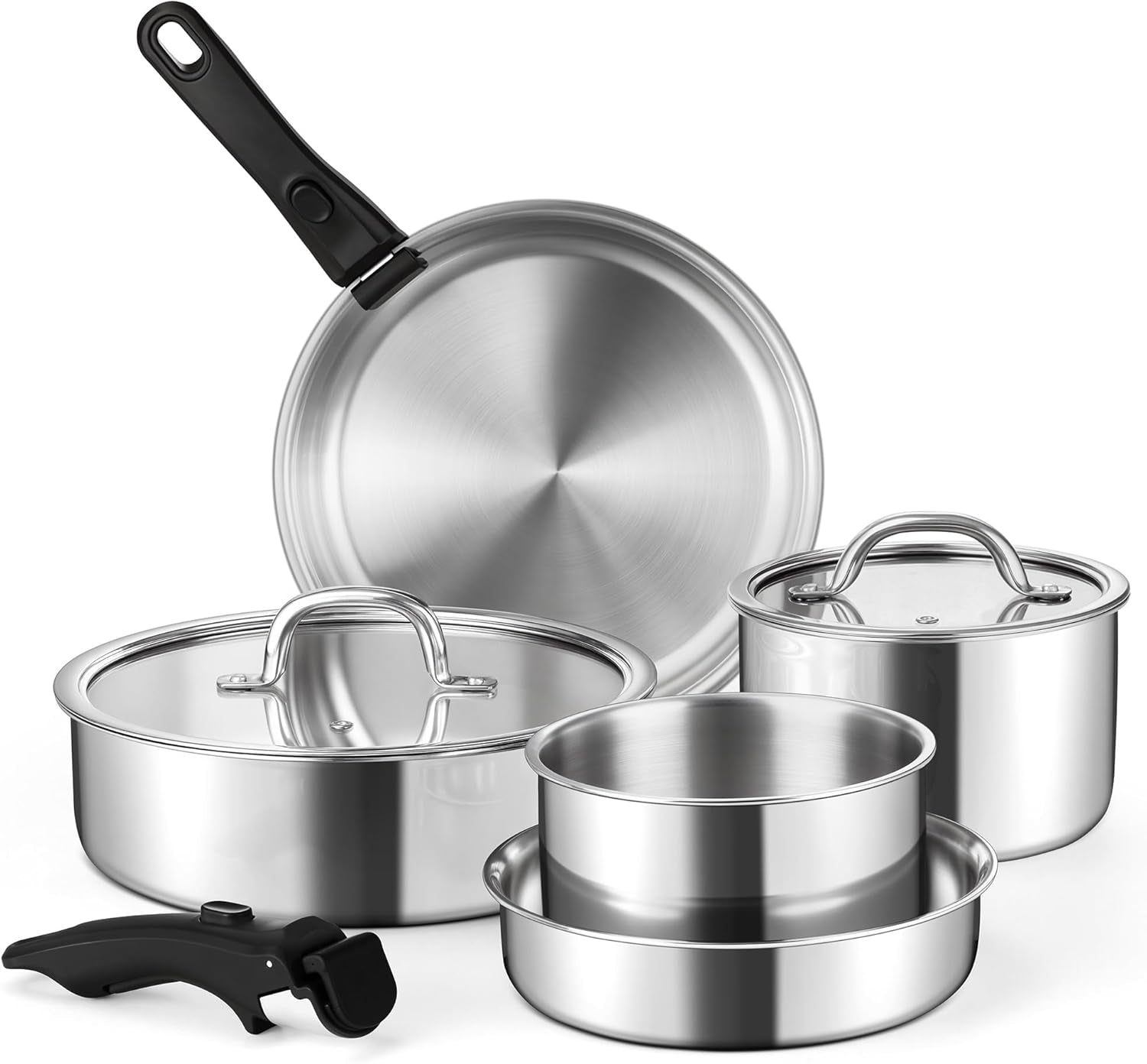 9pcs-stainless-steel-cookware-set-3-ply-pots-and-pans-set-w-detachable-handle-lid-induction-cookware-kitchen-cooking-set-for-rv-camping-nontoxic-whole-clad-frying-saute-sauce-pan-oven-safe