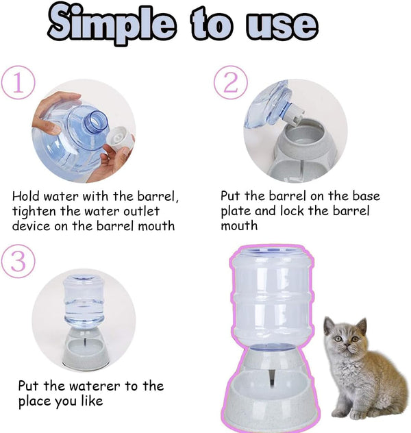 Dog Water Bowl Dispenser,3 Gallon/ 11L Pet Water Dispenser Station for Large Dogs and Cats,Gravity Automatic Feeder,Large Size Dog Drinking Fountain4