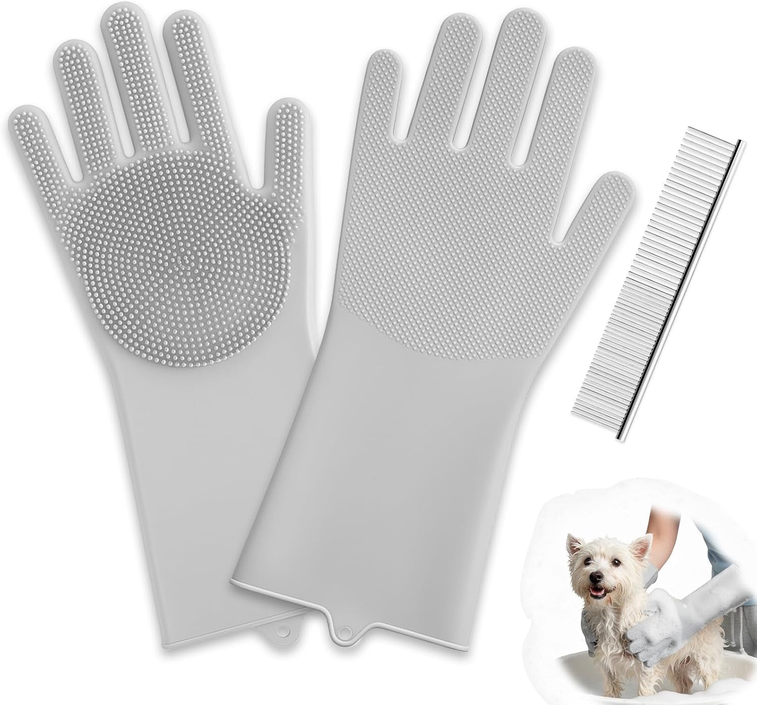 silicone-pet-grooming-gloves-dog-washing-gloves-for-bathing-1-pair-purple-3000-soft-silicone-bristles-5-finger-flexible-gently-massages-removes-fur-non-slip-easy-clean-for-dogs-cats-horses