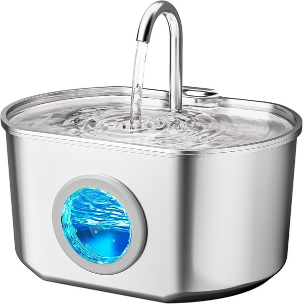 Cat Water Fountain Stainless Steel: 74Oz/2.2L Cat Fountain for Drinking | Pet Water Fountain inside - Automatic Dog Watering Dispenser Bowl - Pet Feeding & Watering Supplies1