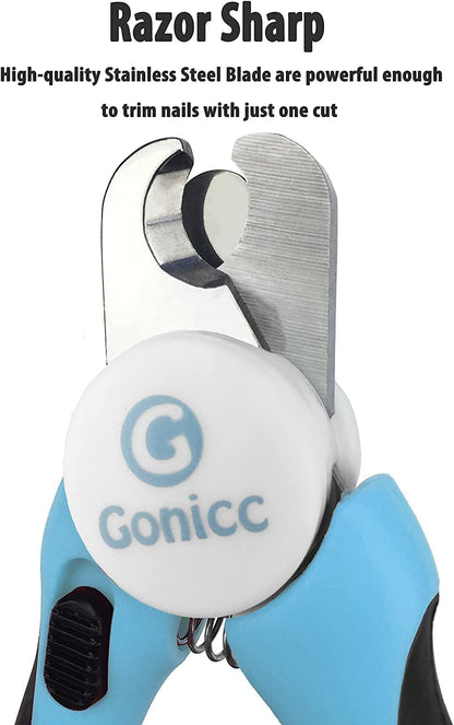 Gonicc Professional Dog & Cat Pets Nail Clippers & Trimmers | with Safety Guard to Avoid Overcutting, Free Nail File, Razor Sharp Blade - Professional Grooming Tool for Pets2