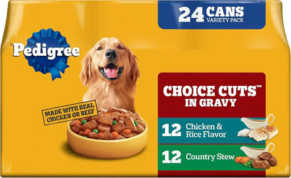 Pedigree Choice Cuts Wet Dog Food, Beef & Country Stew, 13.2 Oz, 12 Count | Beef & Country Stew Flavors, 100% Complete & Balanced, Supports Lean Muscles, 50%+ Water for Hydration, Made with Real Beef18