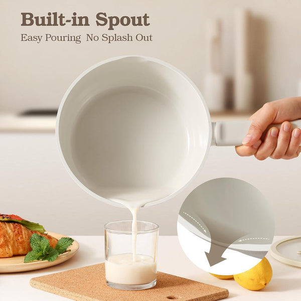 Ceramic Pots and Pans Set Nonstick, 20Pcs Cookware Set, White | Non Stick Ceramic Coating, Non-Toxic Healthy Kitchen Cooking Set, Induction Compatible, Dishwasher Safe, PFAS/PTFE/PFOA Free7