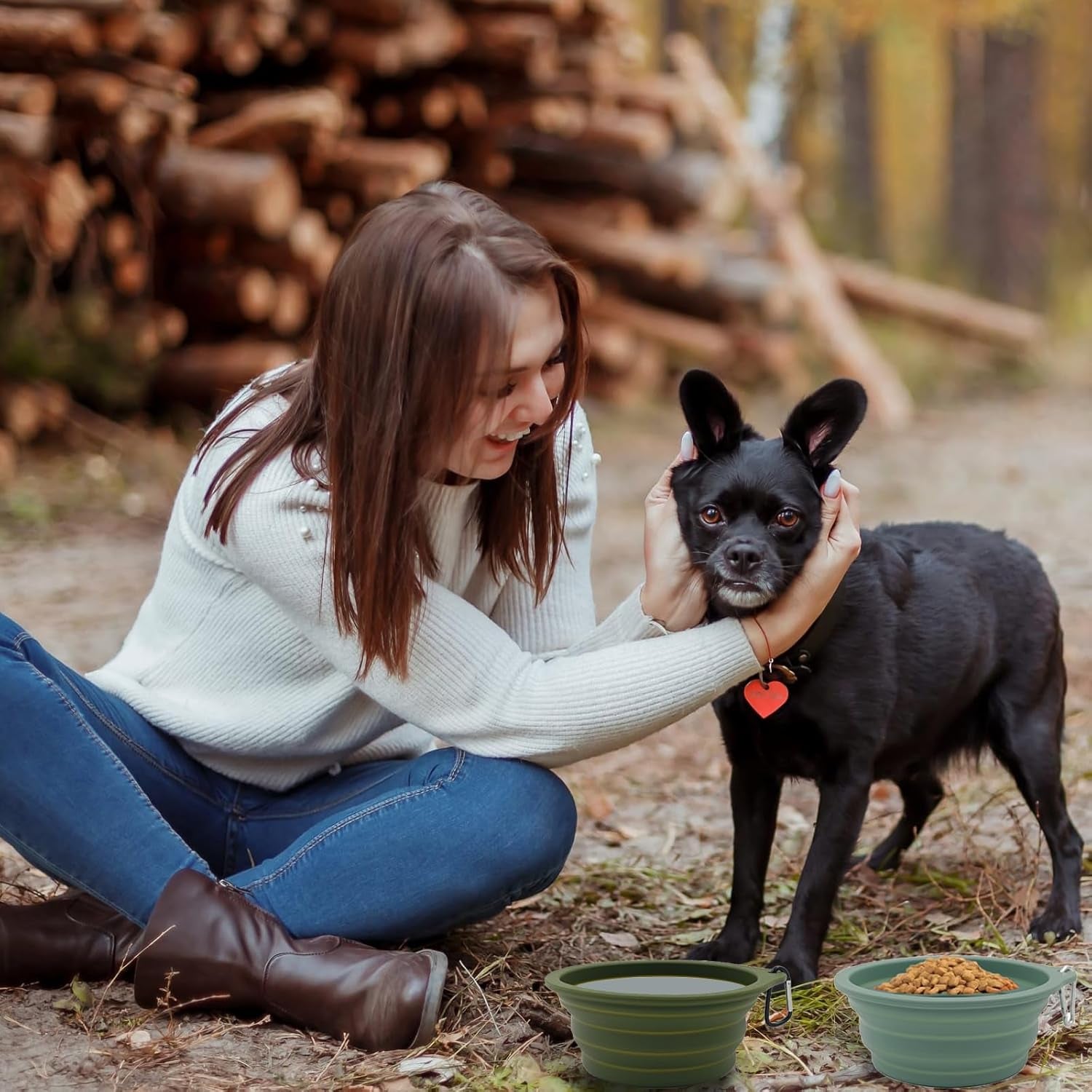 2-pack-collapsible-dog-travel-bowls-21oz-600ml-100-food-grade-silicone-integrated-molding-no-plastic-rim-portable-pet-feeding-watering-dishes-for-outdoors-with-clasp-bpa-free