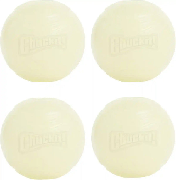 Chuckit! Glow in the Dark Bouncy Balls - Ball for Dogs, Chuckit Dog Toy, Max Glow Balls - Medium, 2.5 Inch Pack of 213