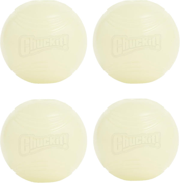 Chuckit! Glow in the Dark Bouncy Balls - Ball for Dogs, Chuckit Dog Toy, Max Glow Balls - Medium, 2.5 Inch Pack of 213