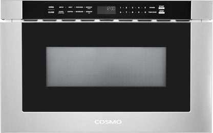 24 In. Haven Coll 1.2 Cu. Ft. Built-In Microwave Drawer, Stainless Steel |  COS-12MWDSS-NH Touch Controls, 11 Power Levels, 1000W, Child Lock Function, Defrost Functions, Automatic Presets1