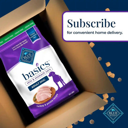 Blue Buffalo Basics Grain-Free Adult Dry Dog Food, Skin & Stomach Care, Limited Ingredient Diet for Dogs, Turkey Recipe, 24-Lb. Bag12