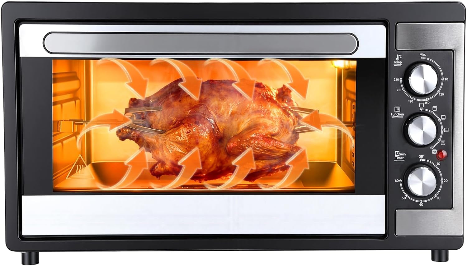 extra-large-46l-convection-oven-9-in-1-countertop-toaster-oven-with-baking-pan-and-air-fry-rack-8-slice-60-min-timer-bake-broil-toast-keep-warm-stainless-steel-46l