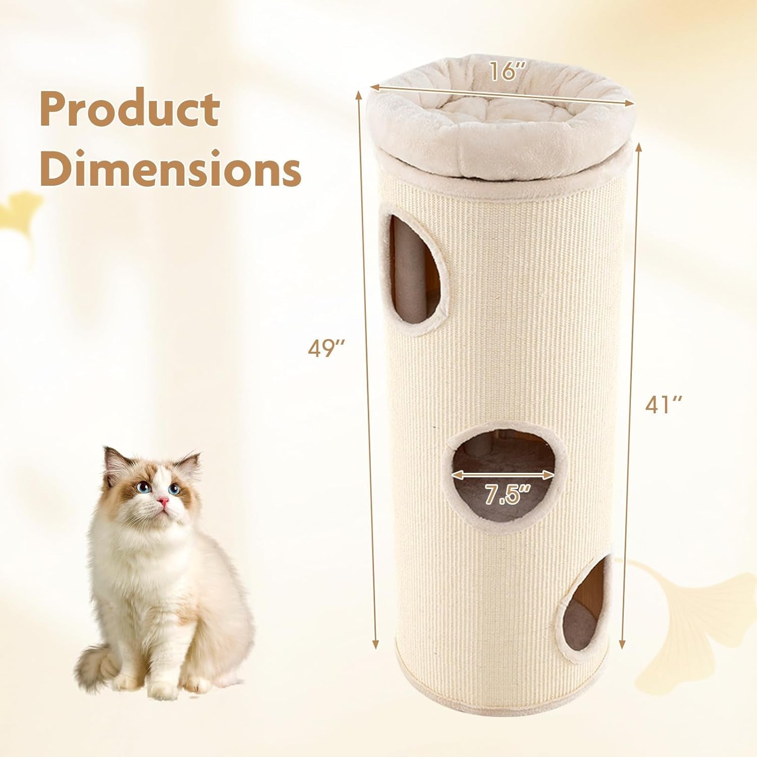 tangkula-4-story-cat-tree-condo-49-barrel-shaped-cat-house-with-detachable-sisal-scratching-board-3-hideaways-removable-soft-top-plush-bed-interior-bamboo-mat-modern-cat-tower-for-indoor-cats