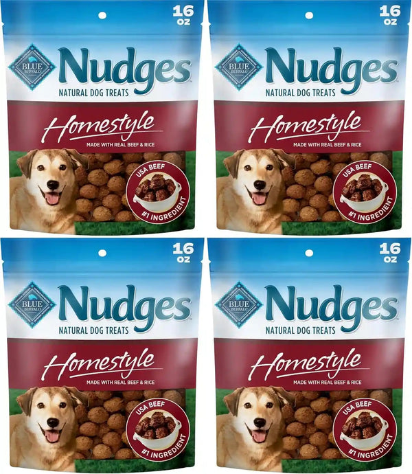Blue Buffalo Nudges Beef & Rice Homestyle Natural Dog Treats, Meatball-Inspired Recipe, Healthy Reward or Training Treat, Made in the USA with Real Beef, No Artificial Preservatives, 16 Oz.13