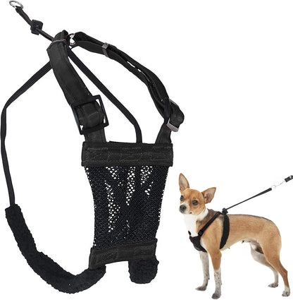 Sporn No Pull Dog Harness, Durable Nylon Mesh Harness for Large Dogs, No Choke Design, Padded Restraint Sleeves, Adjustable Fit, Easy On/Off, Large/Xl for Extra Large Breeds, Black16