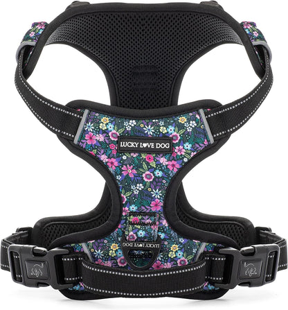 Lucky Love Dog No Pull Dog Harness, Adjustable and Easy to Walk, Cute Patterned Harness for Medium Male & Female Dogs - Blackbird, Medium3