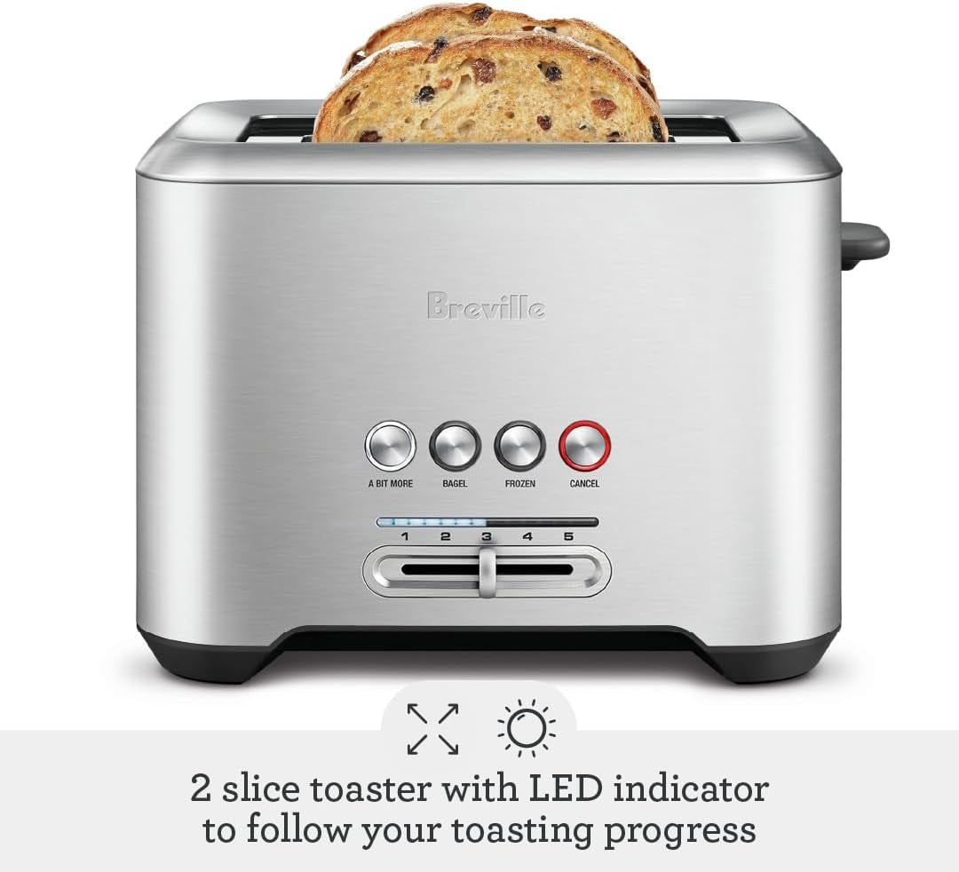 breville-bta720xl-bit-more-toaster-2-slice-brushed-stainless-steel-toast-bagels-and-thick-artisanal-bread-evenly-in-wide-slots-includes-a-bit-more-and-lift-look-and-defrost-function