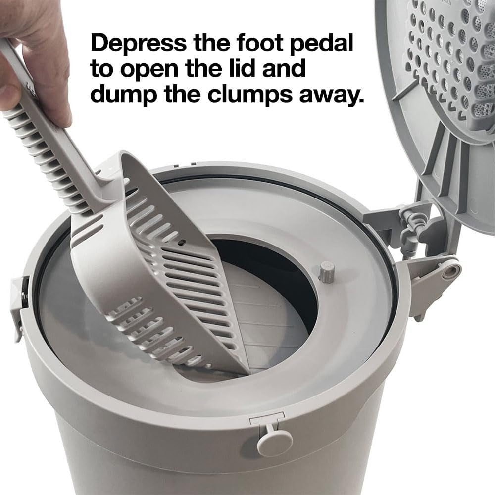modkat-litter-keeper-cat-litter-disposal-scoop-filters-bags-gray-odor-sealing-litter-disposal-includes-a-scoop-charcoal-filters-and-recycled-waste-bags