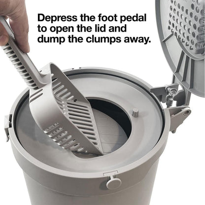 Modkat Litter Keeper, Cat Litter Disposal, Scoop, Filters & Bags, Gray | Odor-Sealing Litter Disposal Includes a Scoop, Charcoal Filters and Recycled Waste Bags3