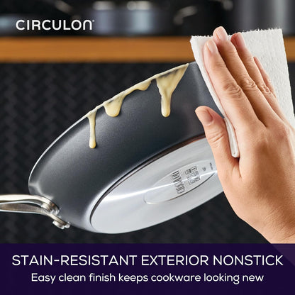 A1 Series with Scratchdefense Technology Nonstick Induction Frying Pan/Skillet, 12 Inch, Graphite10