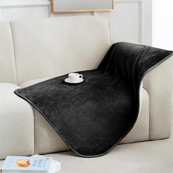 Gogobunny Waterproof Bed Blanket, Reversible Sherpa Fleece Throw Blanket for Dog Puppy Cat, Furniture Cover Protects Bed Couch Sofa from Liquid Pee and Pet Fur (Dark Purple, 50X60 Inches)46