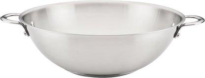 Professional Stainless Steel Wok/Stir-Fry Pan, Compatible with All Cooktops, Induction Ready, Dishwasher and Metal Utensil Safe, 14 Inch - Stainless Steel1