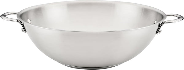Professional Stainless Steel Wok/Stir-Fry Pan, Compatible with All Cooktops, Induction Ready, Dishwasher and Metal Utensil Safe, 14 Inch - Stainless Steel1