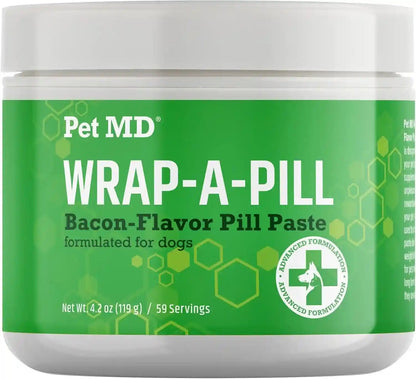 Pet MD Wrap a Pill Cheese & Bacon Flavor Pill Paste for Dogs - 4.2 Oz | Make a Pocket or Pouch to Hide Pills & Medication9