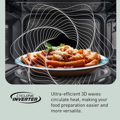 Panasonic NN-SN75LW Cu.Ft Cyclonic Inverter Countertop Microwave Oven 1250Watt Power with Genius Sensor Cooking, 1.6 Cft, White7