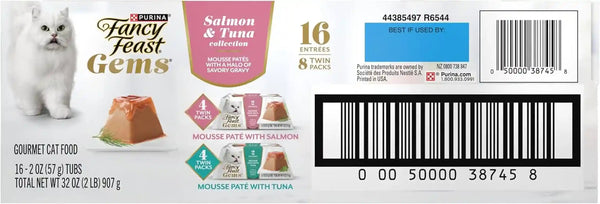 Purina Fancy Feast Gems Salmon or Tuna Wet Cat Food Variety Pack, 8 Ct. Box9