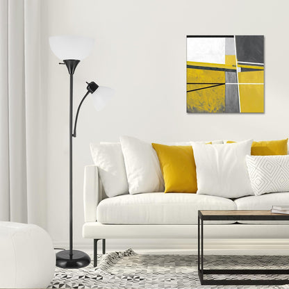 67135 72" Floor Lamp with Adjustable Reading Light, Bright, Easy-To-Assemble Torchiere for Bedroom, Living Room & Office - Space-Saving Slim Design5