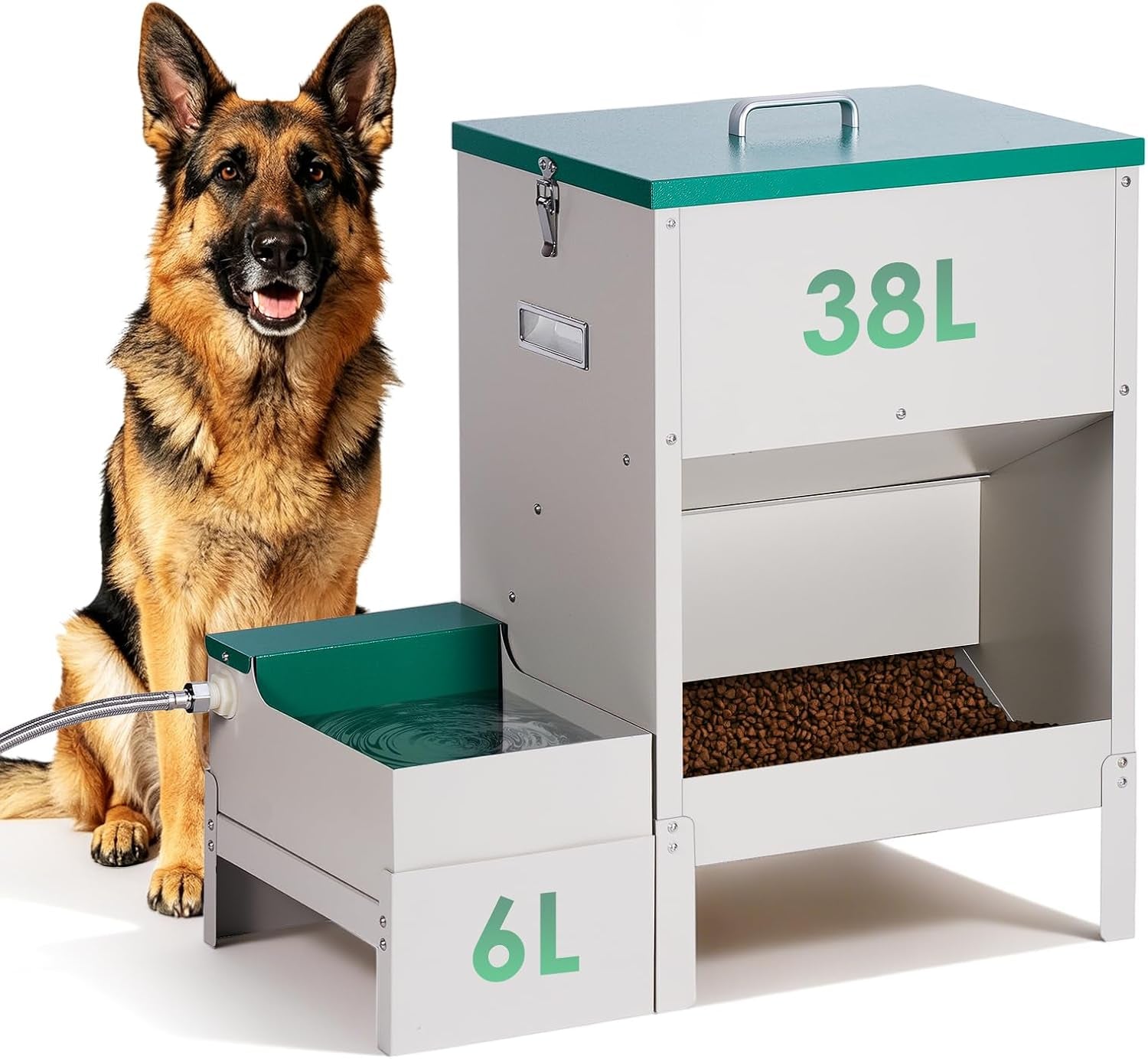 metal-automatic-dog-feeder-water-dispenser-for-large-dogs-outdoor-2-in-1-automatic-dog-feeder-large-breed-and-outdoor-dog-water-bowl-set-for-large-dogs-cats-and-other-pet