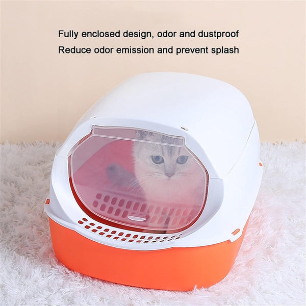 Dog Potty Training Toilet ﻿ Pet Supplies Closed Cat Litter Pan Detachable and Washable Folding Box Multifunctional Covered Toilet Sand Leaking Pedal Design(C)3
