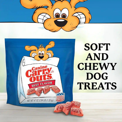 Canine Carry Outs Beef Flavor Dog Treats, 47 Ounce Bag3