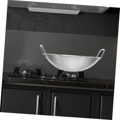 12 Inch Stainless Steel round Bottom Wok Large Capacity Frying Pan Double Handle Gas Stove Compatible Cookware Versatile for Stir-Fry and Bbq5