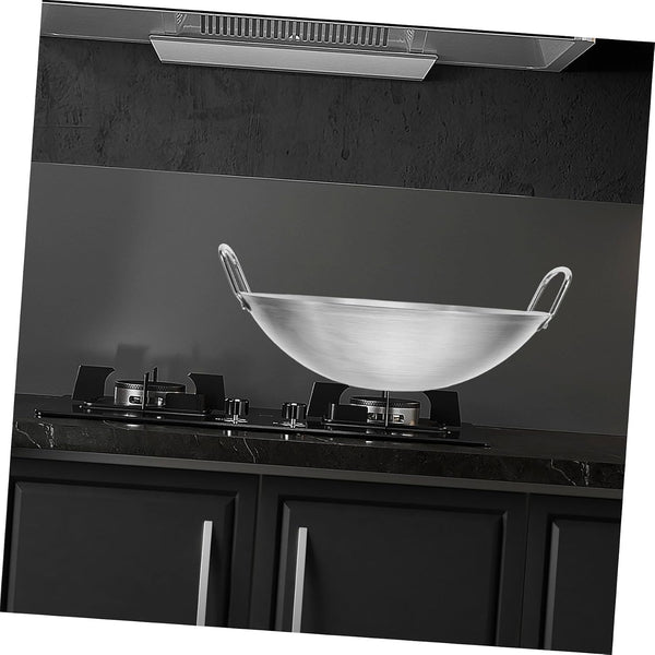 12 Inch Stainless Steel round Bottom Wok Large Capacity Frying Pan Double Handle Gas Stove Compatible Cookware Versatile for Stir-Fry and Bbq5