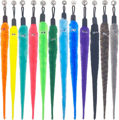 Cat Toy Worm Refills, 15 Pieces Interactive Cat Wand Attachments Worms Toy for Indoor Cats8