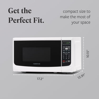 0.7 Cu. Ft. Countertop Microwave Oven – 700 Watts Power, Auto Cook Settings, Defrost, Easy Clean and Child Safety Lock - White4