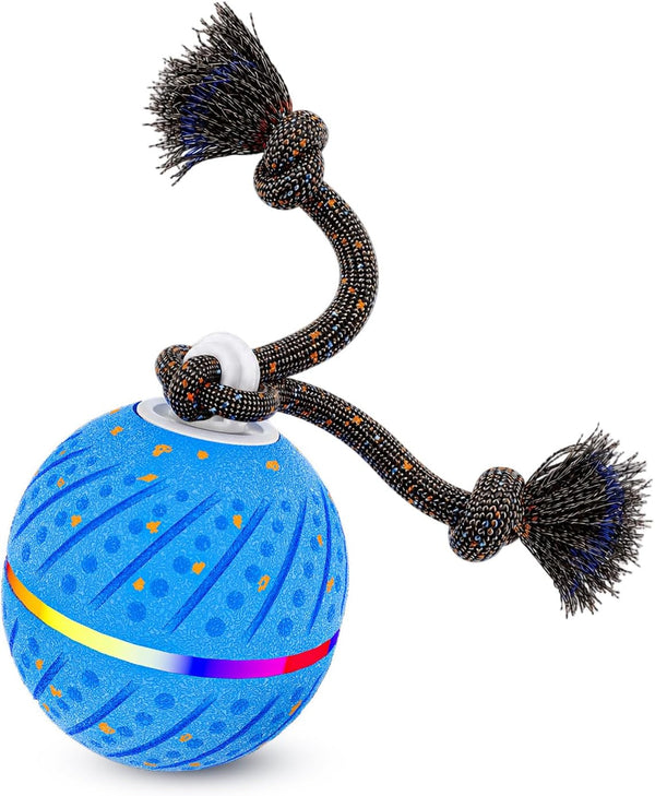 Smart Interactive Dog Toys Ball for Aggressive Chewers Medium Large,E-Tpu | Auto-Moving & Bouncing Ball, 2 Modes with RGB Lights & Bird Sounds,Bite-Resistant Rope, IP54 Waterproof, Type-C Fast Charge1