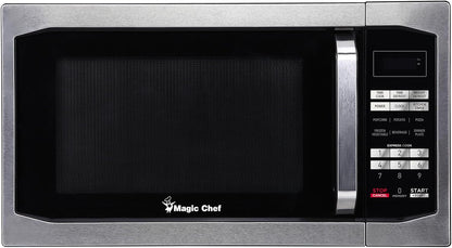 1.6 Cu. Ft. Countertop Microwave with Stainless Door | Countertop Microwave Oven, Stainless Steel, 1100W, Child Safety Lock, Defrost, Memory Function, Timer1