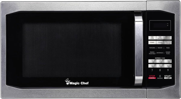 1.6 Cu. Ft. Countertop Microwave with Stainless Door | Countertop Microwave Oven, Stainless Steel, 1100W, Child Safety Lock, Defrost, Memory Function, Timer1