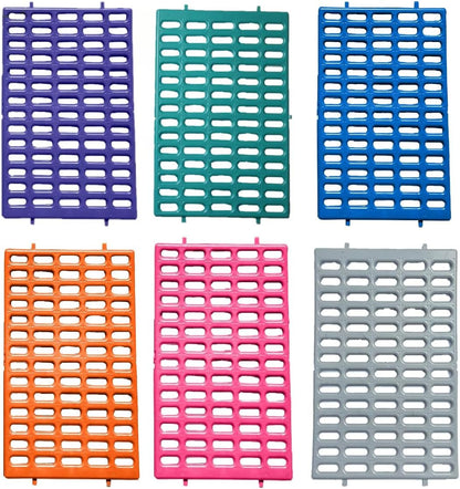 Saguaro Acres Rabbit and Small Animal Cage Resting Mat for Wire Floored Cages - Pack of 6 (Pink, Blue, Teal, Purple, Grey and Orange)1