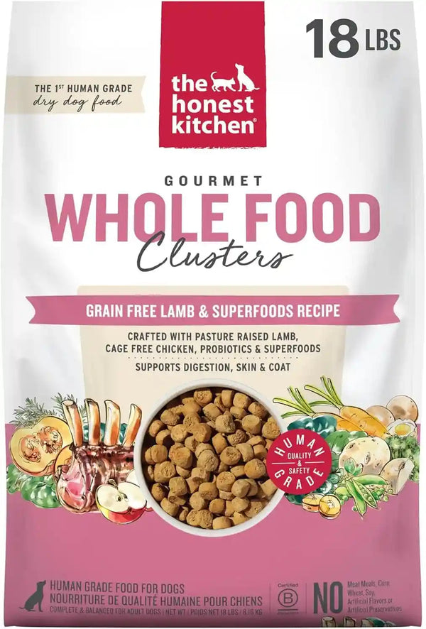 The Honest Kitchen Grain Free Beef & Superfoods Whole Food Clusters, Human Grade Dry Dog Food, Vet-Crafted Nutritional Support for Skin, Coat, Digestion & Overall Wellness, 5 Lb Bag26