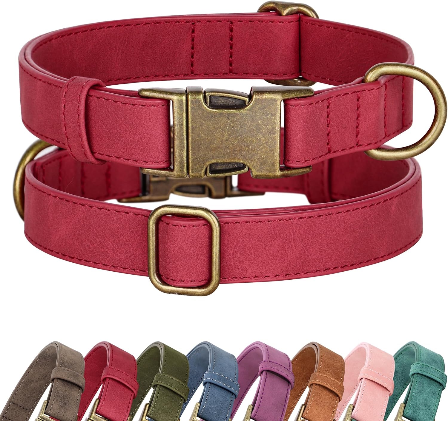 didog-soft-pu-leather-dog-collar-for-small-dogs-quick-release-blue-s-comfort-for-daily-walking-backyard-stylish-for-photography-metal-buckle-d-ring-easy-wipe-clean-adjustable-neck-10-15