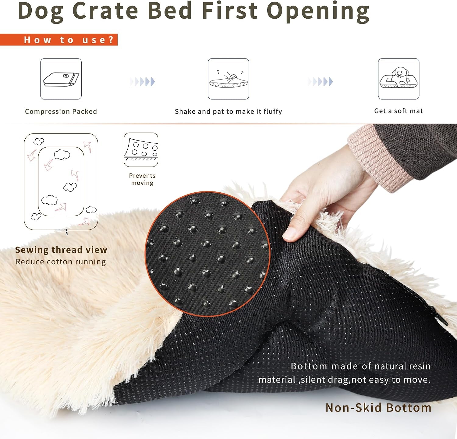 nononfish-dog-crate-bed-for-small-dogs-washable-orthopedic-flat-for-inside-crate-cages-kennel-house-sofa-plush-comfy-sleeping-beige-24-in