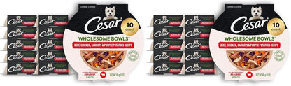 Cesar Wholesome Bowls Wet Dog Food, Chicken Recipe, 3 Oz, 10 Count | Real Chicken #1 Ingredient, Slow-Cooked, 7 Key Ingredients, No By-Products or Artificial Flavors, Easy to Digest16