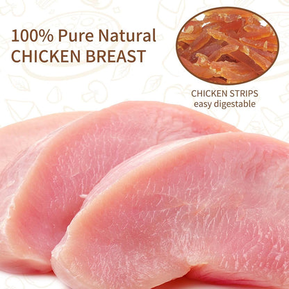 Dog and Cat Treats, Chicken Strips, Grain Free Soft Chewy 10.6 OZ | Training Rewards for Small Medium Large Dogs2
